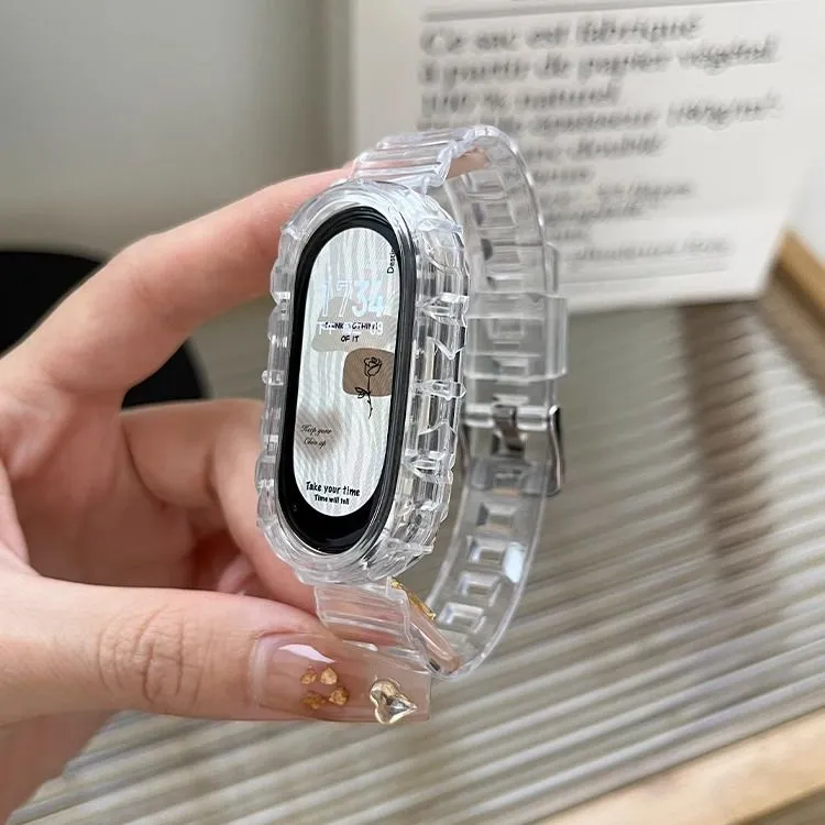 Yu Qing Compatibility Xiaomi Smart Band 9/8/7 All NFC Version 3456 Smart Silicone Wristband Watch Bands 245mm Unisex-2