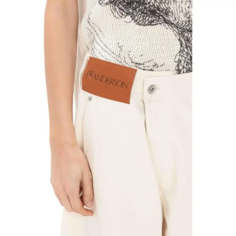JW Anderson Logo Patch Wide leg Trousers-3