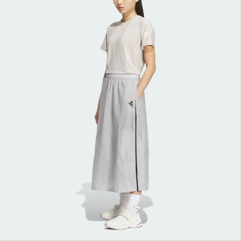 Adidas FOS Collection Casual Long Skirts Women's Light Gray-1