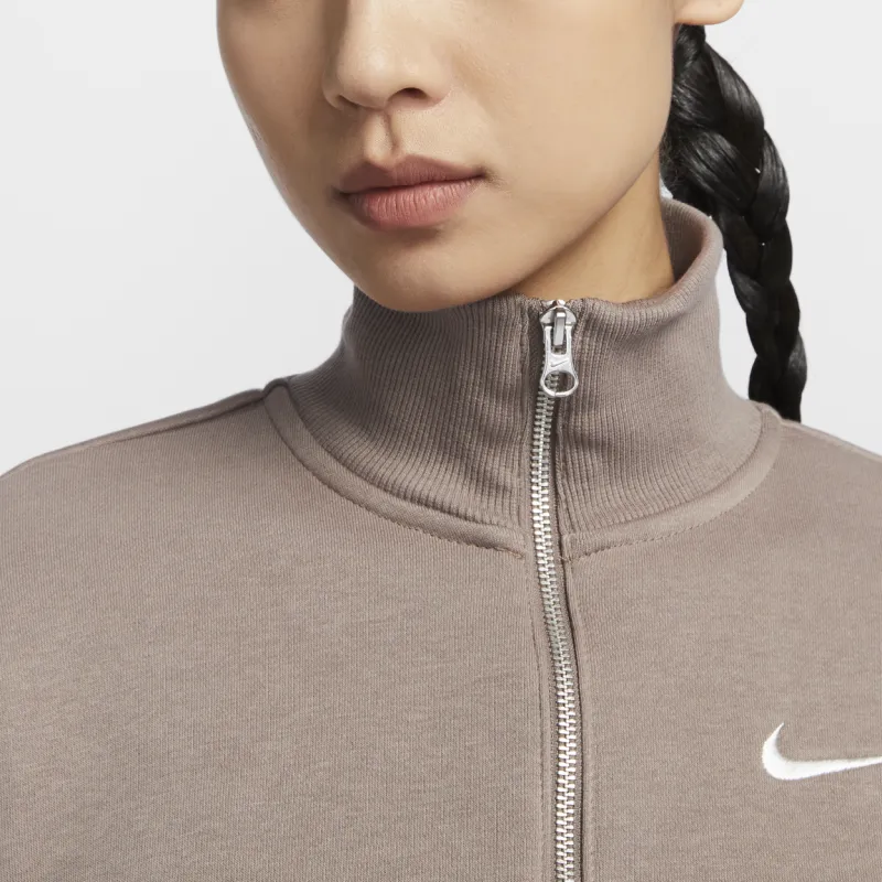 Nike Phoenix Cropped Half Zipped Sweatshirt-5