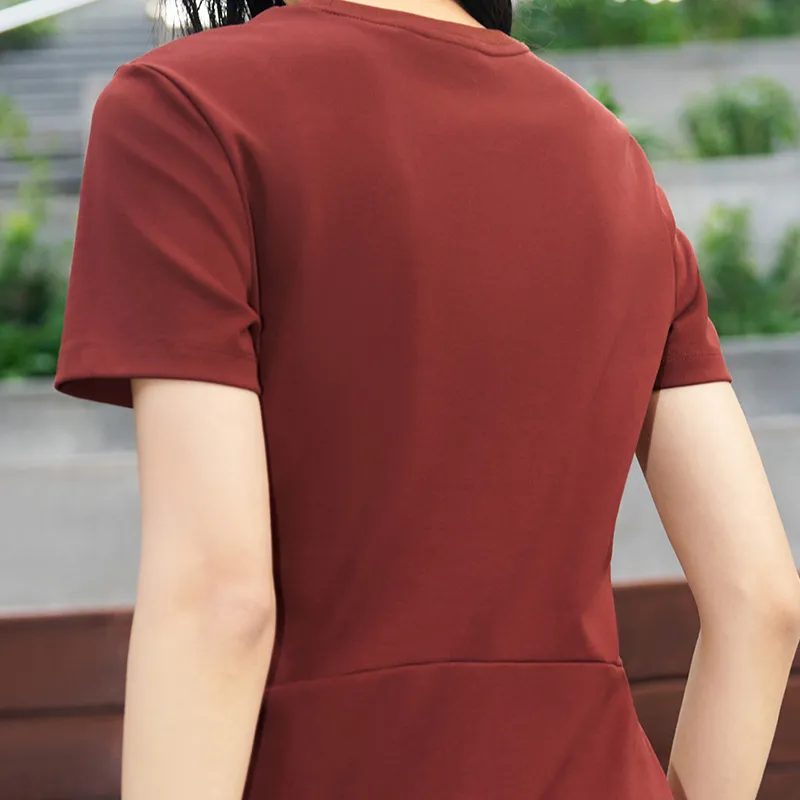 FILA ORIGINALE Short Sleeved Dress Women's Terracotta Red Brown BN-3