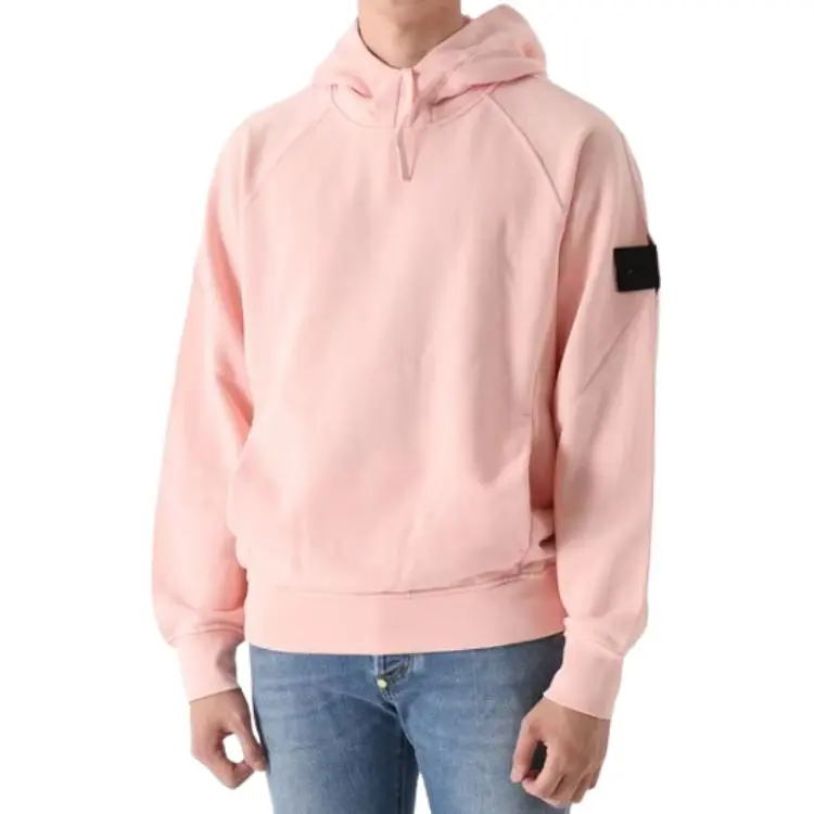 STONE ISLAND Shadow Project Compass-patch Hoodie Pink-4
