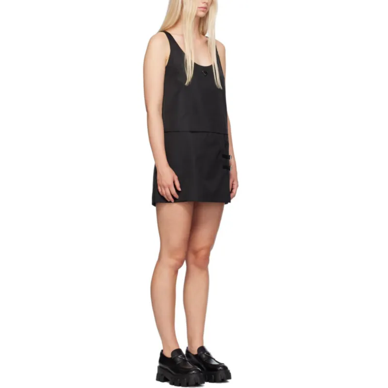PRADA Enamel Triangle Sleeveless Mini Dress-5