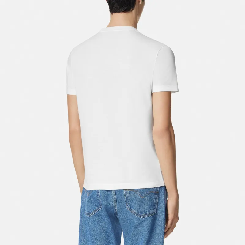 VERSACE Embroidered Logo Compact T Shirt-3