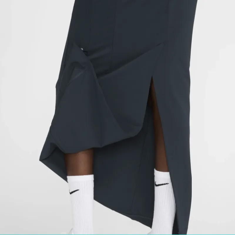 Nike x Jacquemus Casual Long Skirt Women's Pitch Black Obsidian/White-2