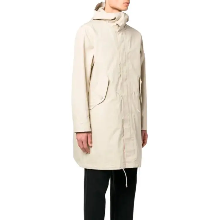 STONE ISLAND 704f1 Weatherproof Cotton Canva Jackets & Coats Men's Ecru-3