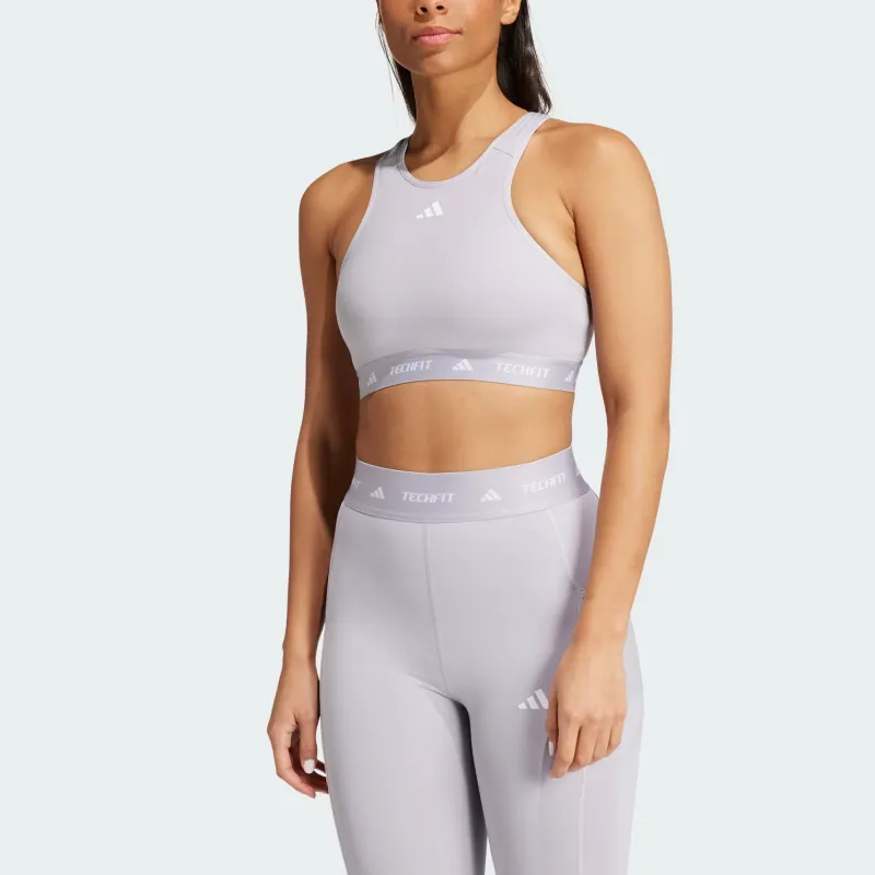 Adidas Free Shipping With AdiClub Techfit Medium-Support High-Neck Bra-4