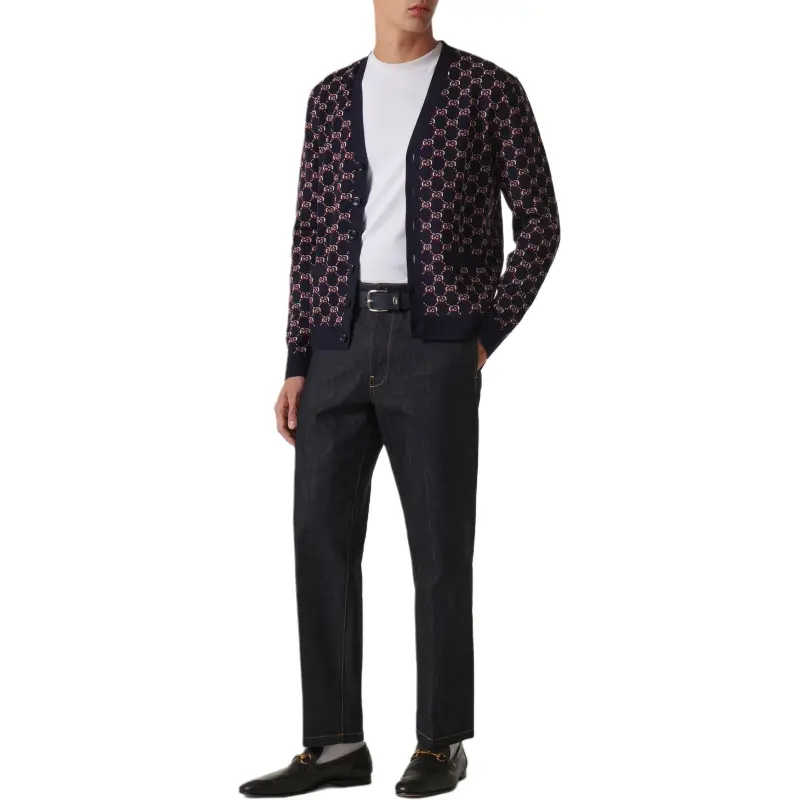 GUCCI Monogrammed Button Up Cardigan-1