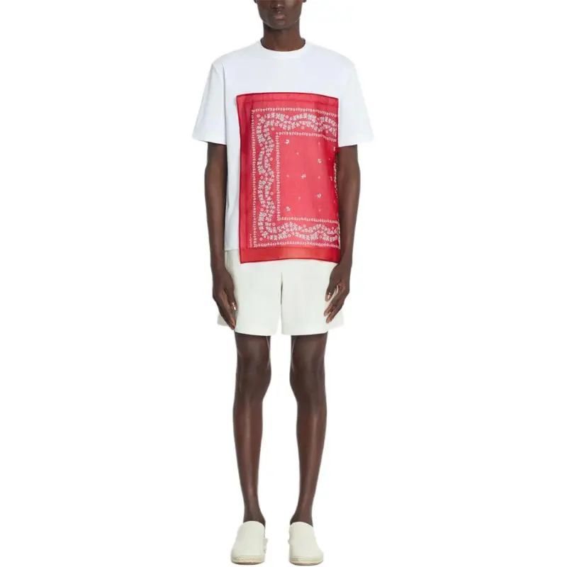 Lanvin Bandana Panel Asymmetric T Shirt-1