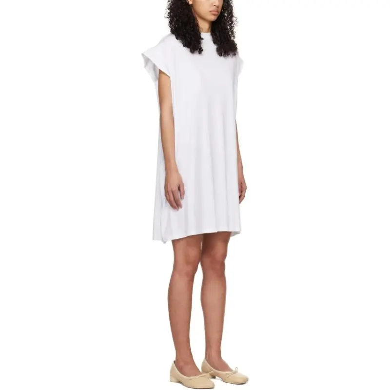 MM6 Maison Margiela Short Sleeved Dresses Women's White-2