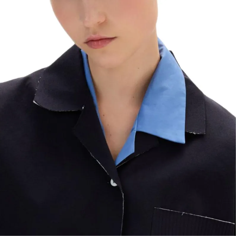 MIU MIU Double Layer Button Up Shirt-4