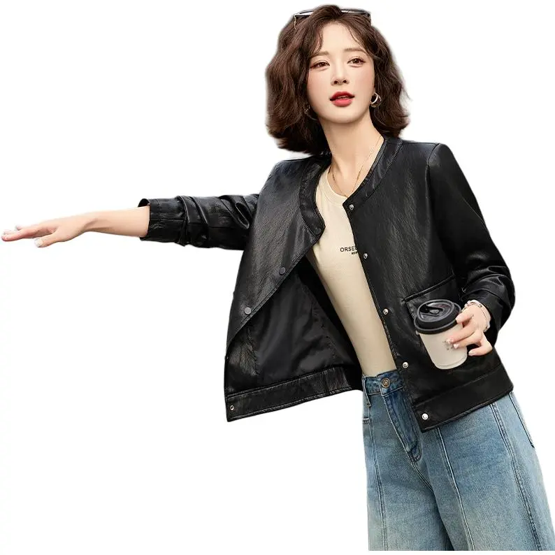 Yi Mengyuan Leather Jacket Women's-2