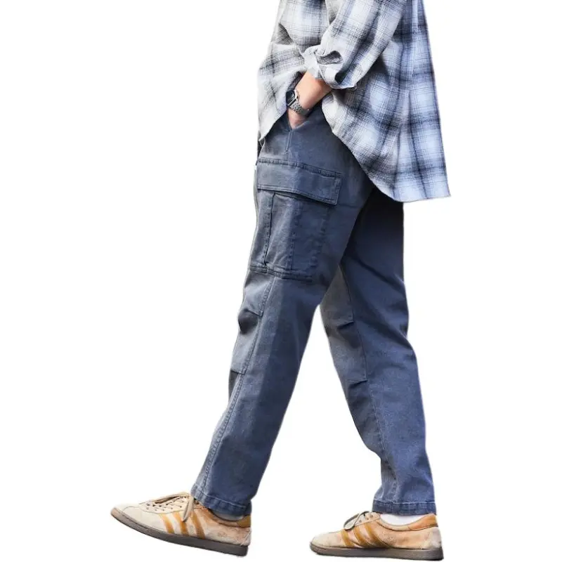 FREAK'S STORE Cargo Pants Men's Gray Denim-3