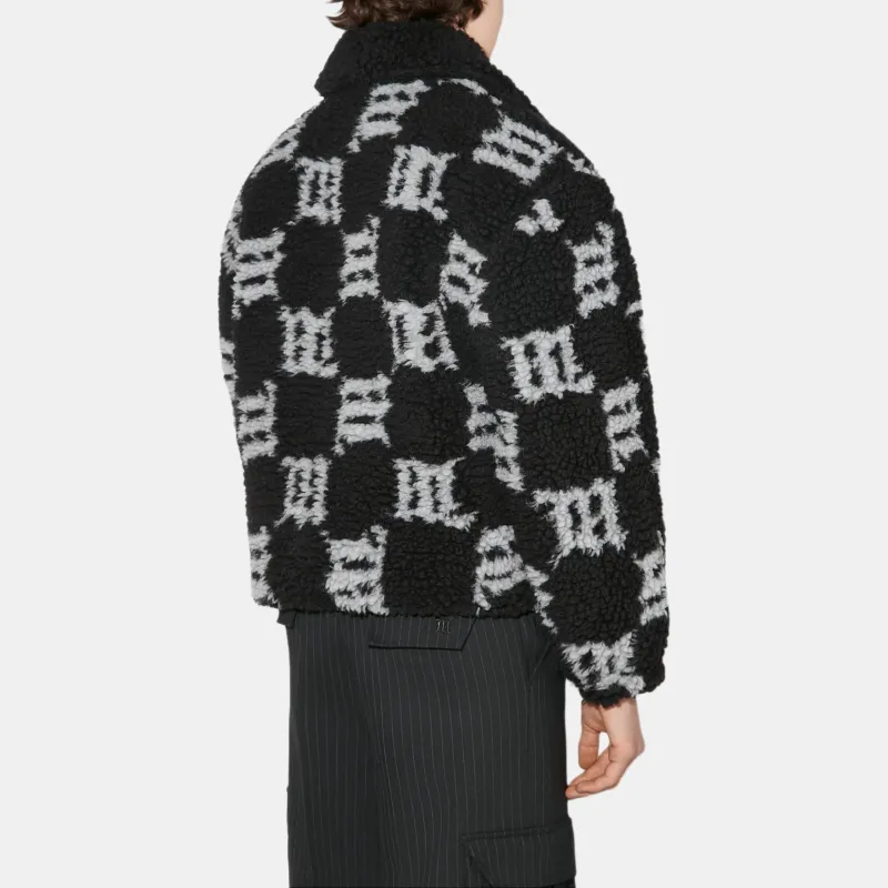 Misbhv Monogram Faux Shearling Jacket-1