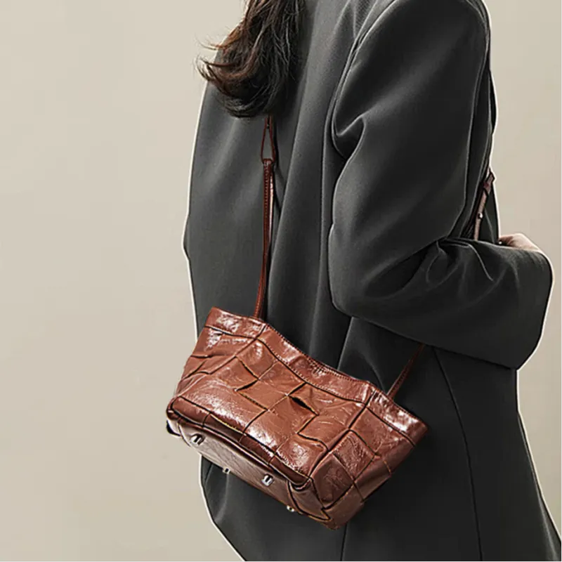 Marino Orlandi Synthetic Leather Bonded Cow Split Leather Handbag Small Size Women's Multicolor-12