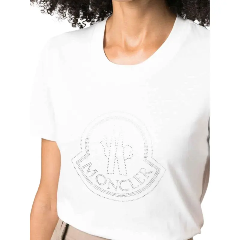 Moncler Logo Embellished Crewneck T Shirt-4