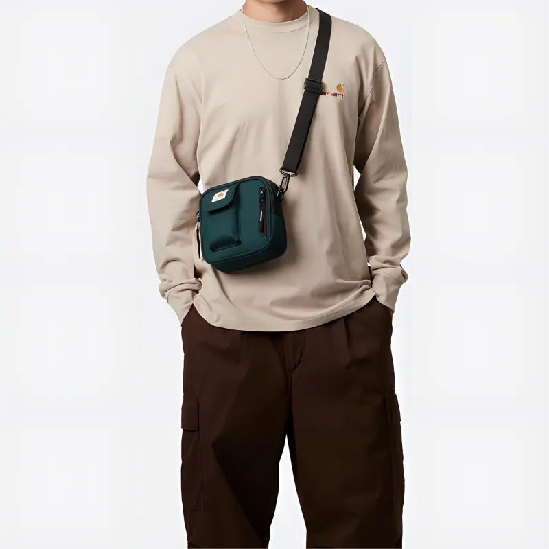 Carhartt WIP Recycled Polyester Crossbody Bag, Shoulder Bag Trumpets Men's Dark Green-4