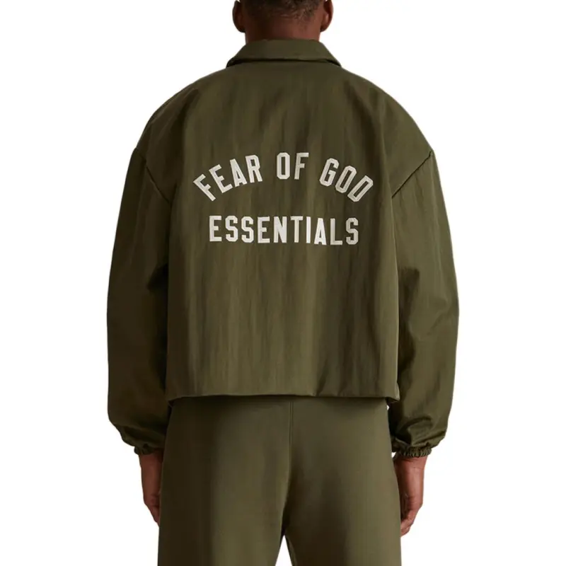 Fear Of God Essentials Textured Nylon Trucker Jacket-4
