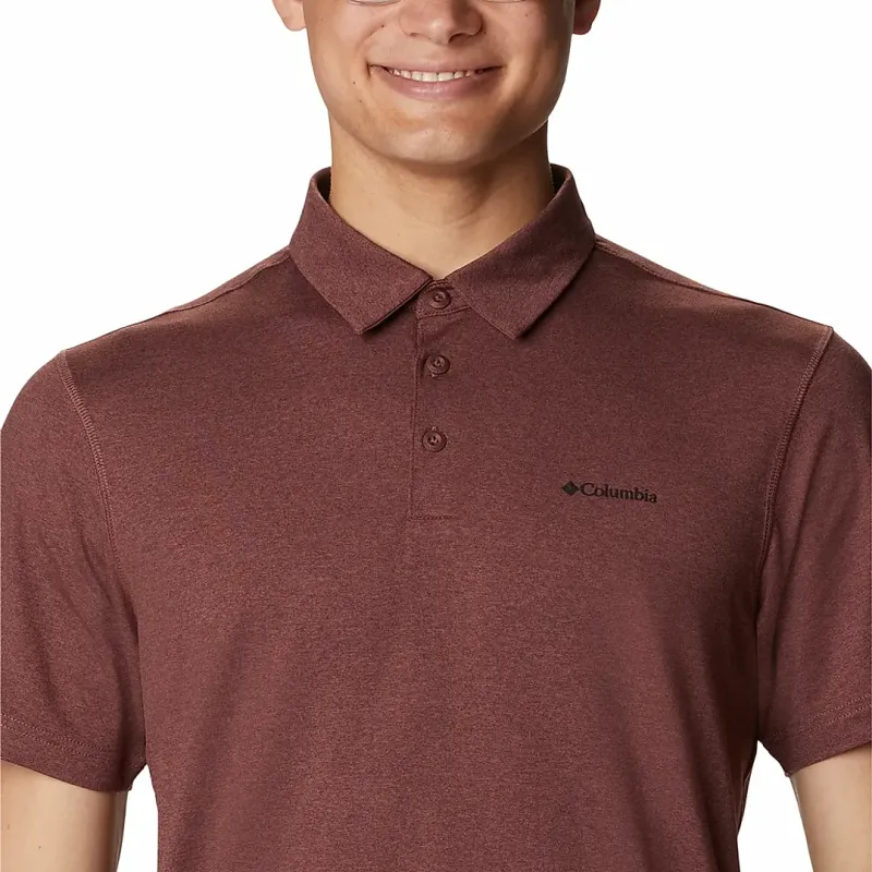 Columbia Tech Trail Polo Shirts Men Light Grape-3