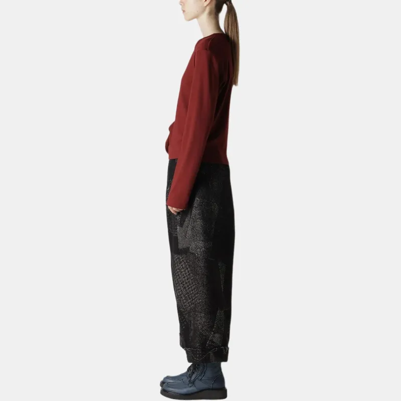 Yohji Yamamoto Y's FW24 Sweater Women's Burgundy-5