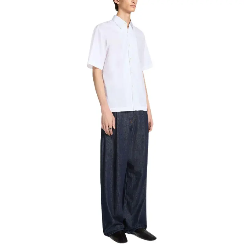 DRIES VAN NOTEN Wide Pleated Jeans-3