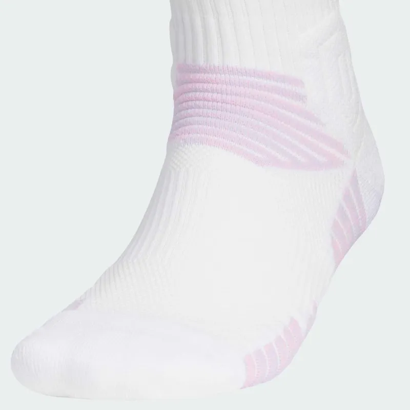 Adidas BASKETBALL CREW SELECT SOCKS Mid Calf Socks Unisex 1 Pack White Pink-3