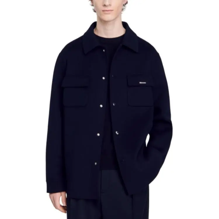 Sandro Logo lettering Wool Jacket-1