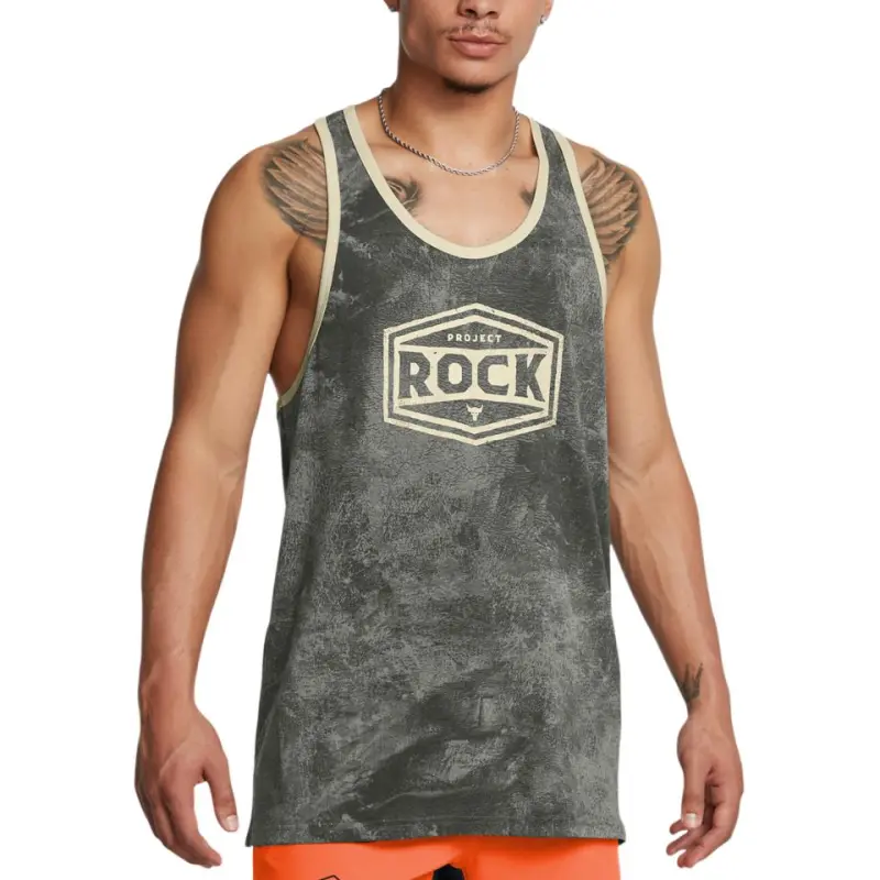 Under Armour ProjectRock Tank Tops Men's Gray-2