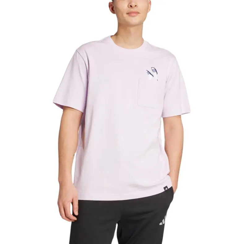Adidas Lounge SS25 T Shirt Men's Ice Lavender-1