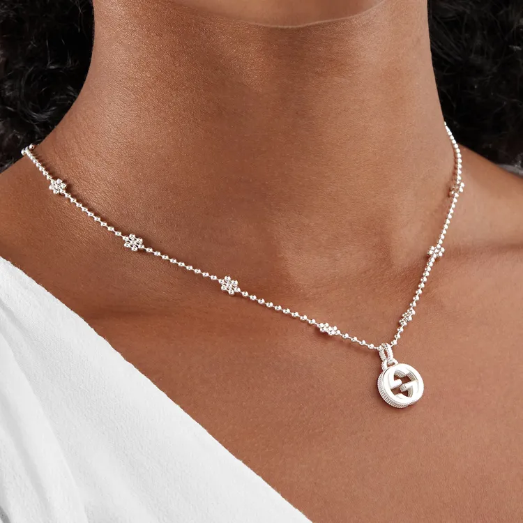 GUCCI Sterling Silver Necklaces Unisex Silver-2