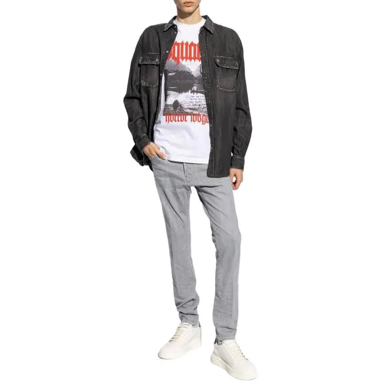 DSQUARED 2 Graphic Printed Crewneck T Shirt-3