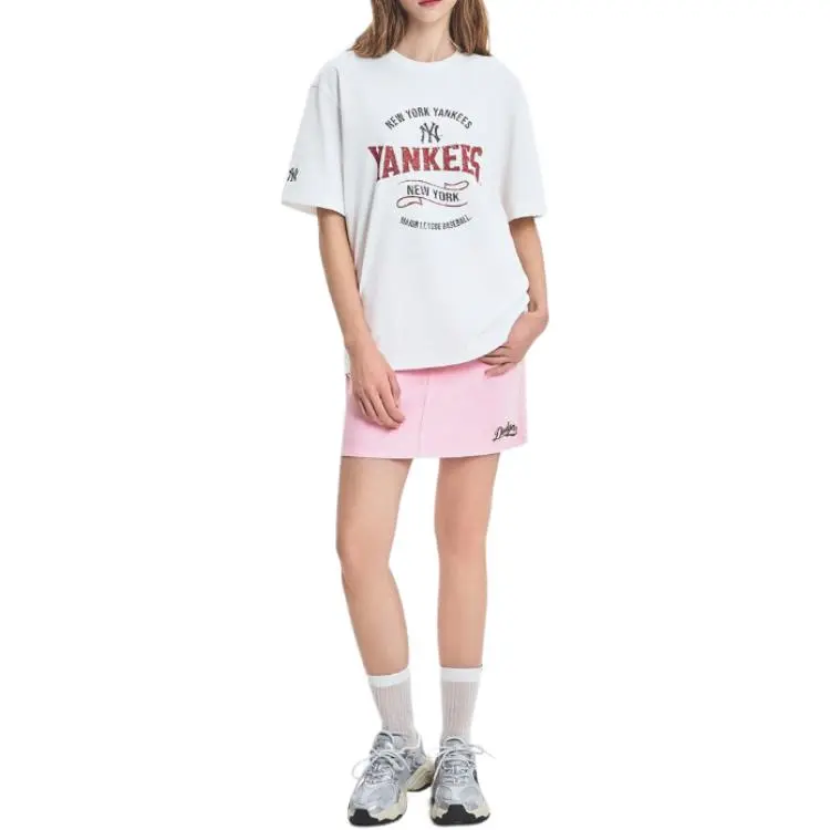 MLB Denim Short Skirts Women's Pink-2