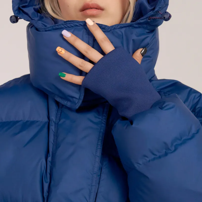Adidas x Stella McCartney Puffer Jacket Women's Blue - POIZON Adidas x Stella McCartney Puffer Jacket Women's Blue - POIZON