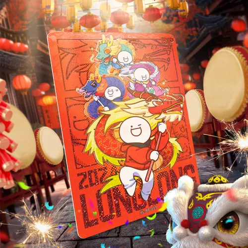 KAYOU Xiaolan And His Friends Blue Collectible Card Unpacked Package New Year Greeting Card Accessories