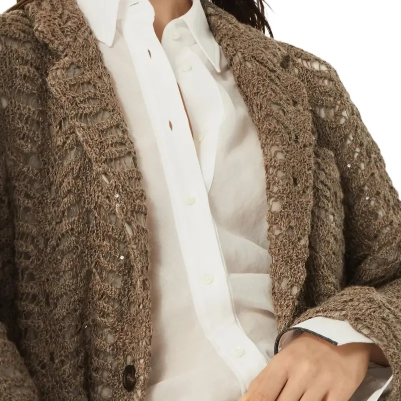Brunello Cucinelli Lace appliqué Blazer-5