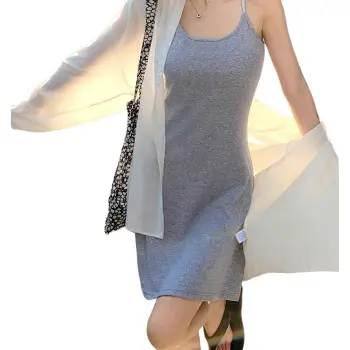 Tonlion Sleeveless Dress Women's Light Heather Gray