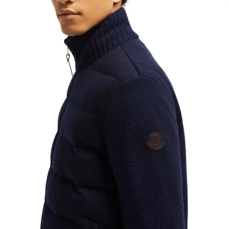 Moncler Zip Up Knit Sleeved Padded Cardigan-5