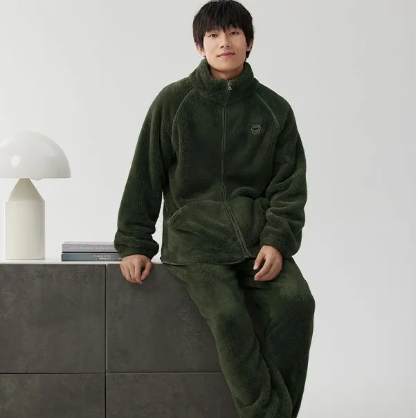 Floating light islands Men Pajama Sets-3
