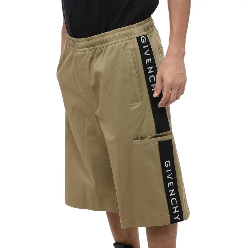Givenchy Sports Shorts Men Khaki-5