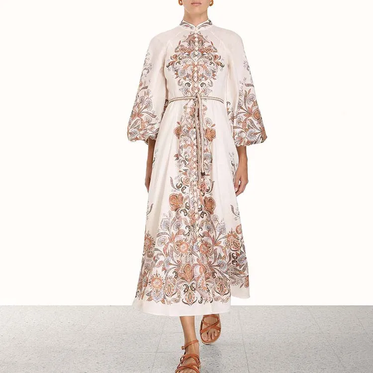 Zimmermann Long-Sleeved Dresses Women's Ivory White-1
