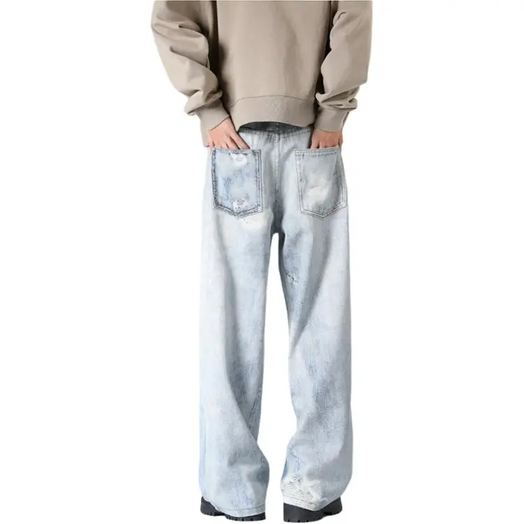 MGXEK Jeans Unisex Light Blue-5