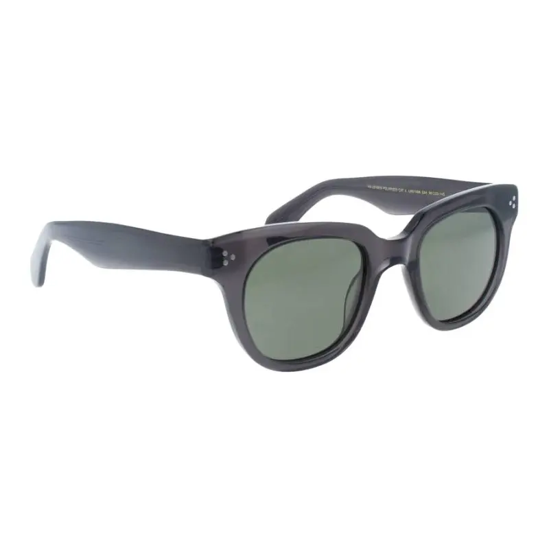 LOOK Acetate Round Sunglasses Women's Black-2