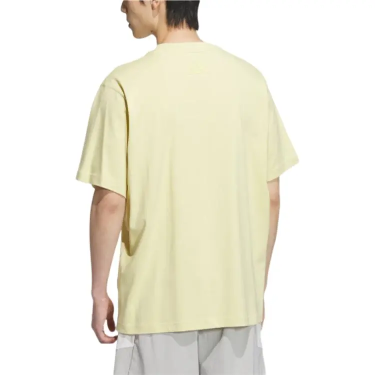 Adidas Lounge GFX T Shirt Men's Powder Yellow-2