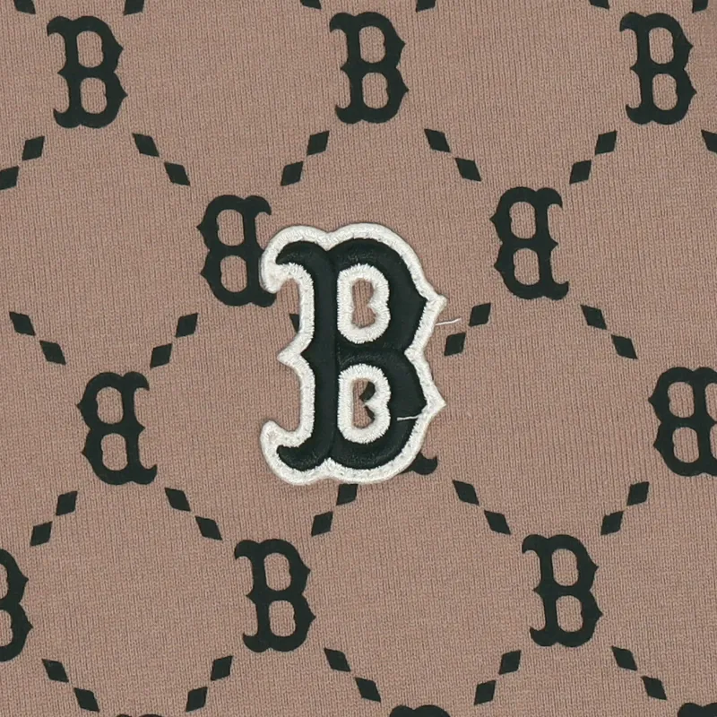 MLB Old Flower Long Sleeved Dresses Women's Brown-3