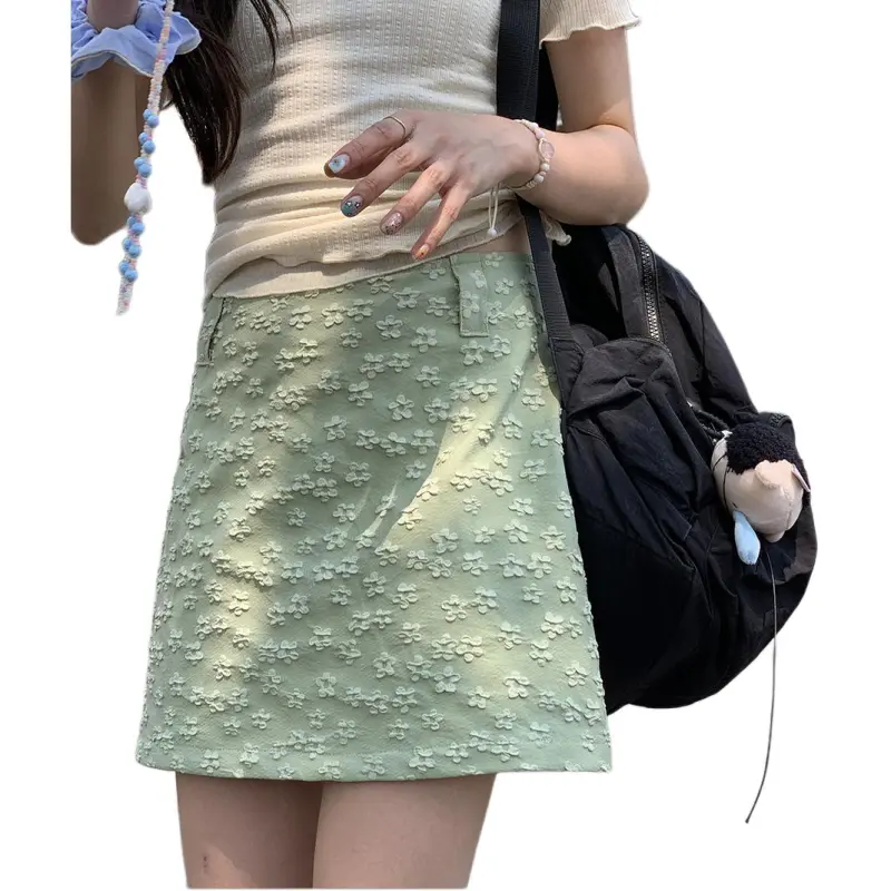 XINBANGBANG Casual Short Skirts Women's Green-2
