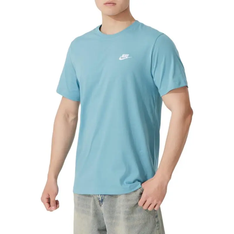 Nike T Shirts Men Blue-2