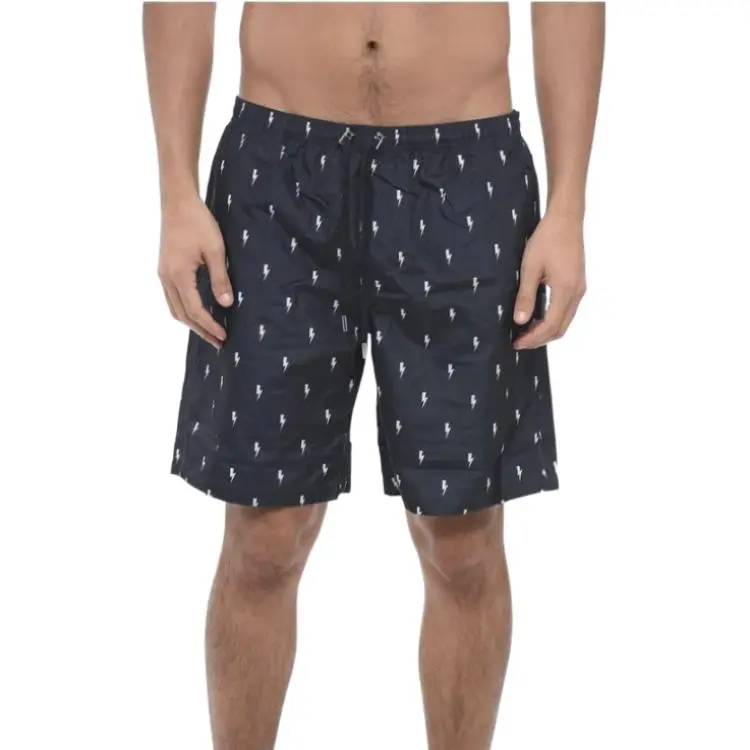 Neil Barrett All Over Pattern Printed Drawstring Shorts-2