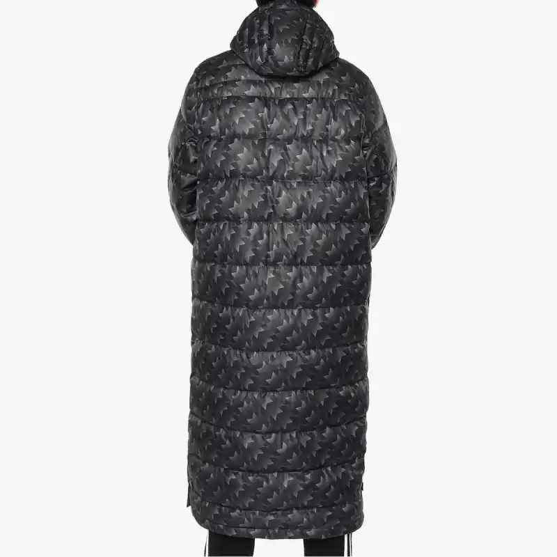 Adidas Long Hooded Down Jacket Down Jacket Men's Black-2