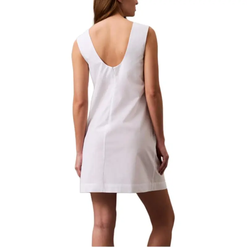 CALVIN KLEIN Sleeveless Dress Women's Bright White-2