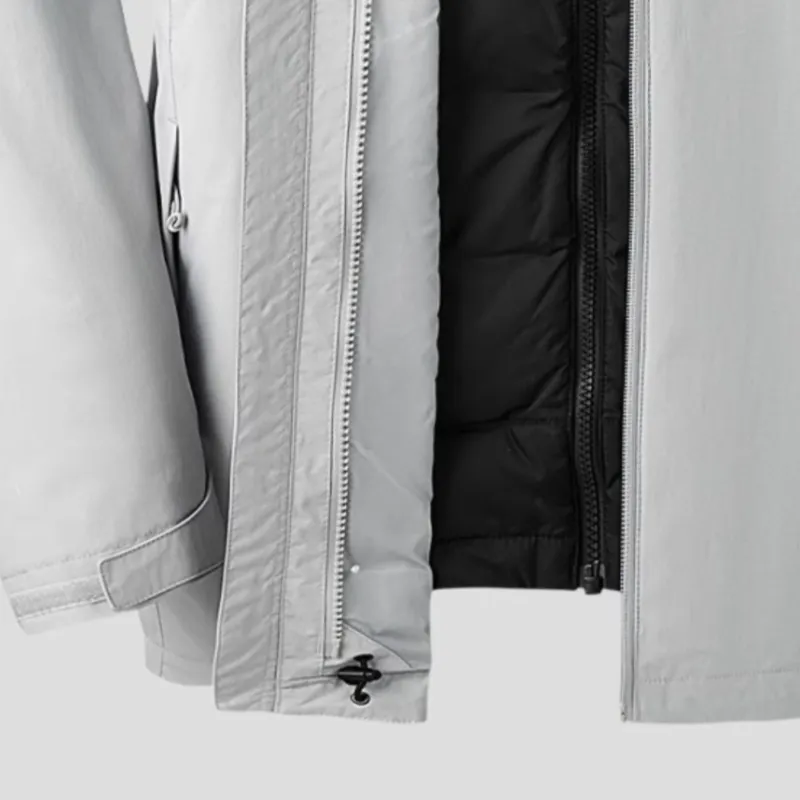 THE NORTH FACE City Outdoor Collection Waterproof And Windproof To Keep Warm Windbreaker Jacket Men's Starlight Gray-4